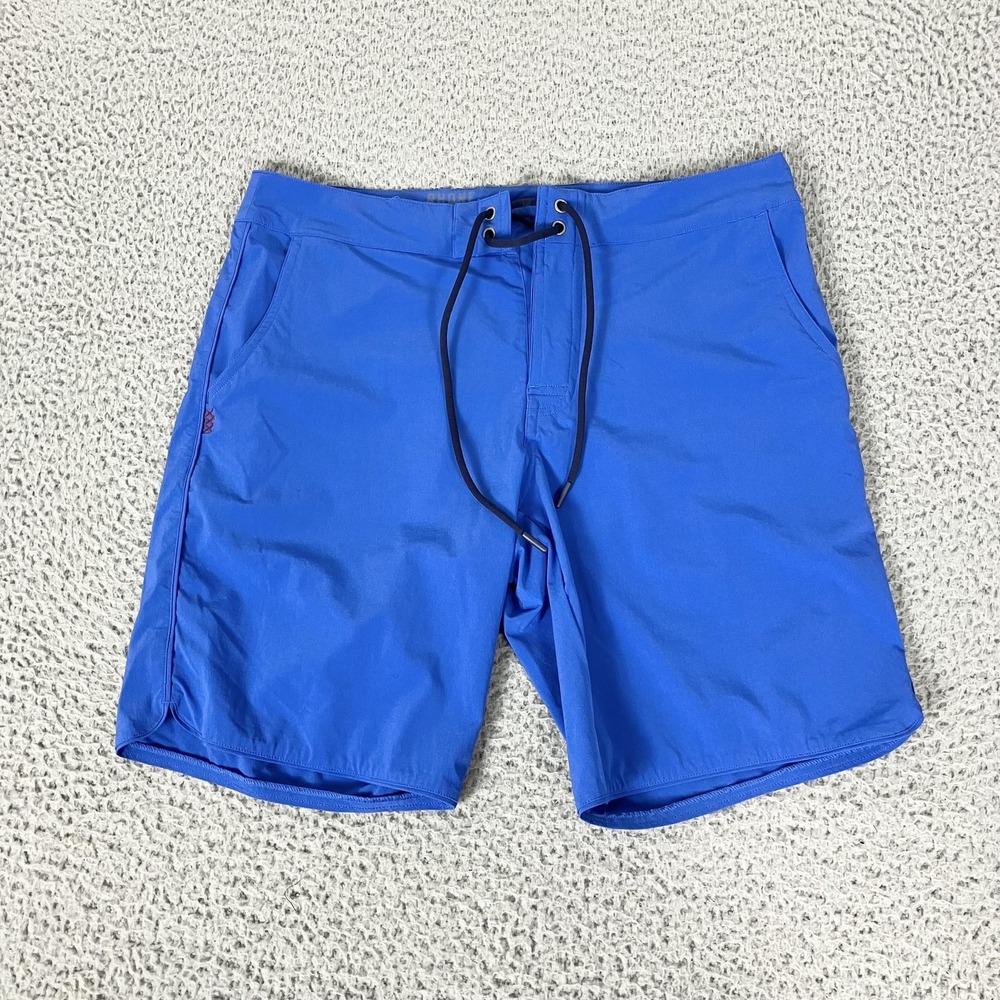 Rhone Board Shorts Mens 32 Blue Stretch Quick Dry Lightweight Swim Trunks